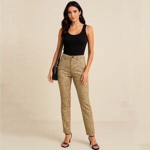 NWT Olsen Safari Allure Mona High Waisted Slim Straight Jeans Leopard Print